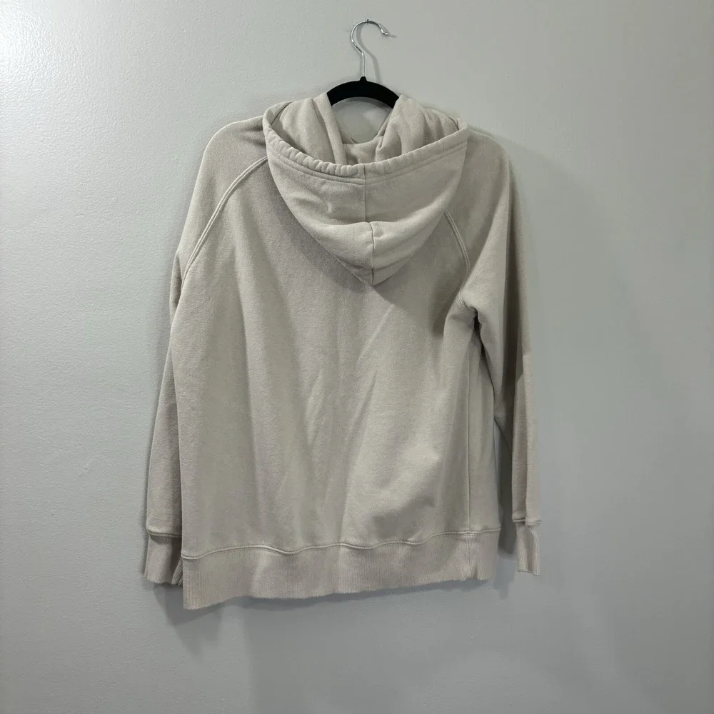 The North Face Women's Beige Hoodie Sweatshirt Logo Size Large
